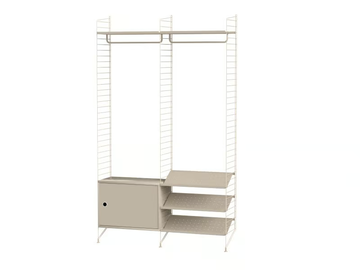 HALLWAY S - Sectional powder coated steel wardrobe with shoe rack by String Furniture - view 2